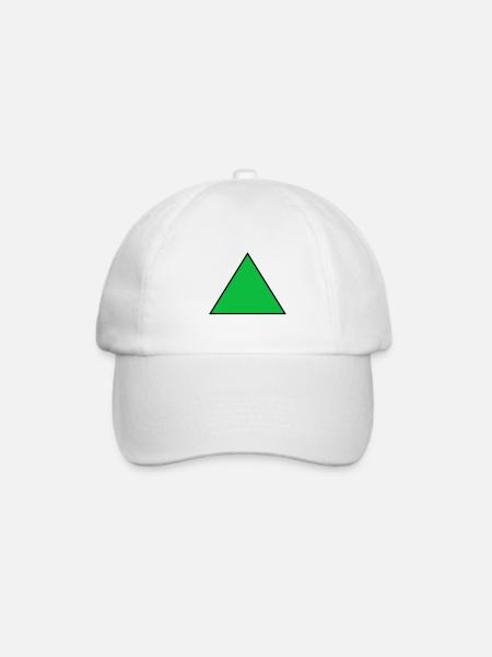 Dreieck grün - Baseballkappe - Weiß/Weiß