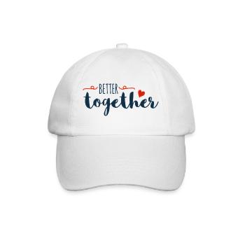 Better Together Drehbuch-Herz - Baseballkappe - Weiß/Weiß - Vorne