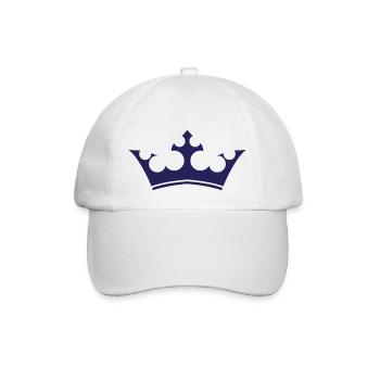King-Logo-Design - Baseballkappe - Weiß/Weiß - Vorne
