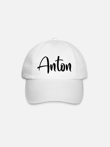 Name - Anton - Baseballkappe - Weiß/Weiß