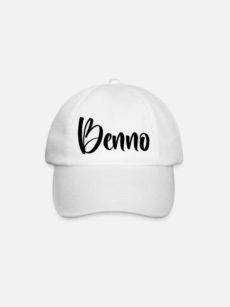Vorname - Benno - Baseballkappe - Weiß/Weiß