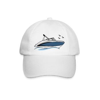Motorboot - Baseballkappe - Weiß/Weiß - Vorne