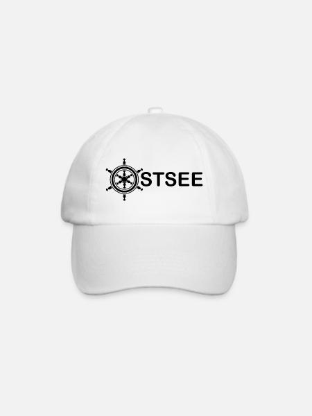 ostsee seemann steuermann kaptän symbol Anker - Baseballkappe - Weiß/Weiß