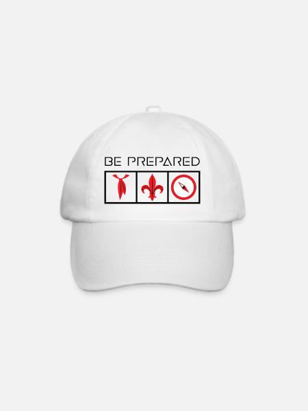 Pfadfinder: be prepared - Baseballkappe - Weiß/Weiß