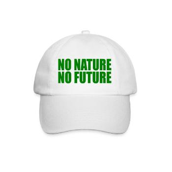 No nature no future - Baseballkappe - Weiß/Weiß - Vorne