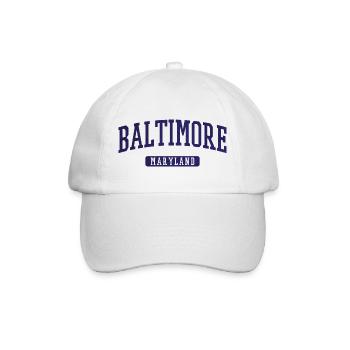Baltimore Maryland Vintage Arc Print - Baseballkappe - Weiß/Weiß - Vorne