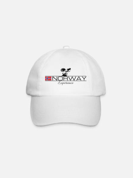 Norway Experience Elch Moose Design - Baseballkappe - Weiß/Weiß