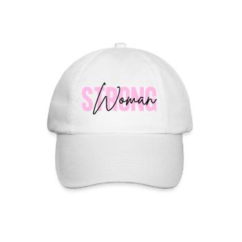 Strong Woman - Baseballkappe - Weiß/Weiß - Vorne