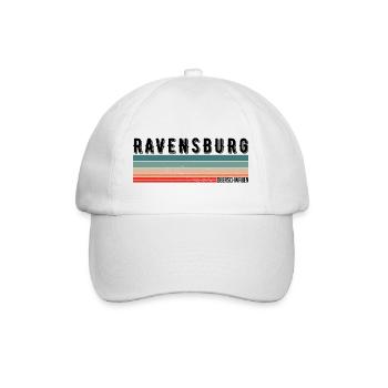 Ravensburg Ravensburger Oberschwaben Retro Vintage - Baseballkappe - Weiß/Weiß - Vorne