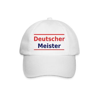 deutscher Meister - Baseballkappe - Weiß/Weiß - Vorne