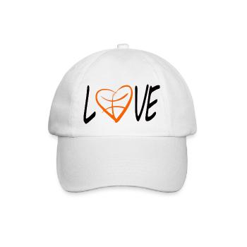 Liebe Basketball - Baseballkappe - Weiß/Weiß - Vorne