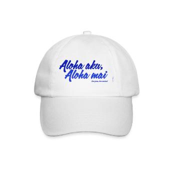 Aloha aku, aloha mai - Baseballkappe - Weiß/Weiß - Vorne