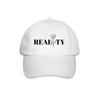 Cooles Design, Realität. - Baseballkappe - Weiß/Weiß - Vorne