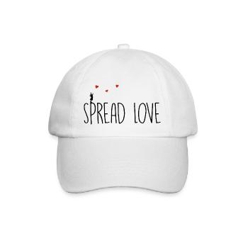 Spread Love - Baseballkappe - Weiß/Weiß - Vorne