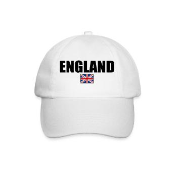 England - Baseballkappe - Weiß/Weiß - Vorne