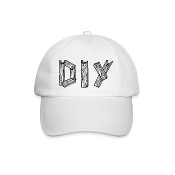 diy - do it yourself - Baseballkappe - Weiß/Weiß - Vorne