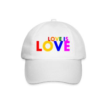 Love is love - Baseballkappe - Weiß/Weiß - Vorne