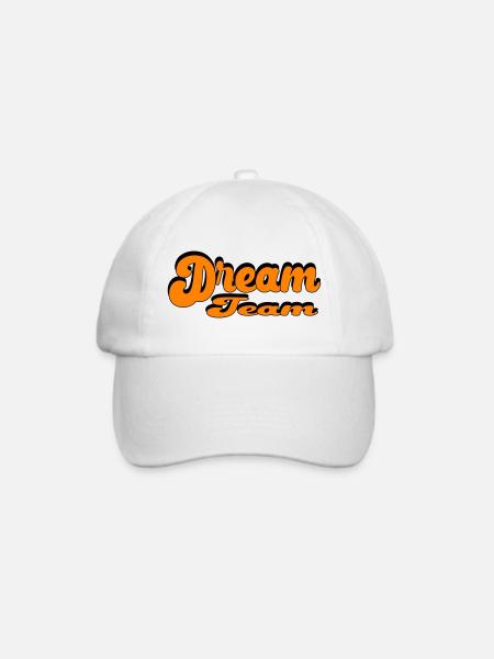 Dream Team Retro Style Design - Baseballkappe - Weiß/Weiß