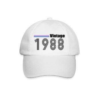 1988 - Baseballkappe - Weiß/Weiß - Vorne