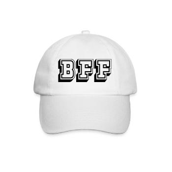 BFF Tshirt black - Baseballkappe - Weiß/Weiß - Vorne
