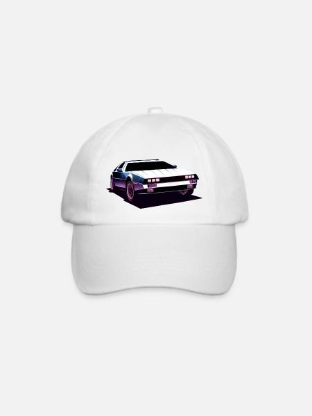 Delorean Youngtimer Oldtimer - Baseballkappe - Weiß/Weiß