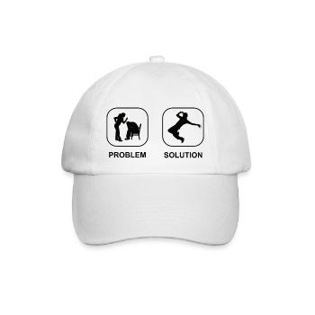 Breakdance Tänzer Tanzsport Geschenk Tanzen - Baseballkappe - Weiß/Weiß - Vorne
