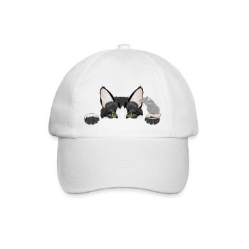 Maus erzählt einer Katze Geheimnisse - Baseballkappe - Weiß/Weiß - Vorne