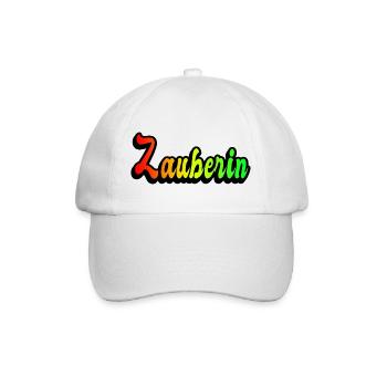 Zauberin Regenbogen Design - Baseballkappe - Weiß/Weiß - Vorne