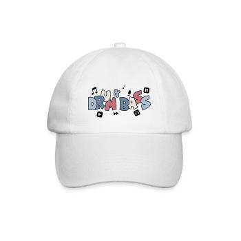 Drum and Bass Festival Raver DNB- D'n'B Frau Lady - Baseballkappe - Weiß/Weiß - Vorne