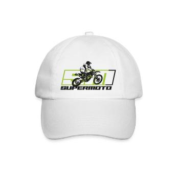 SM SUPER MOTO - Baseballkappe - Weiß/Weiß - Vorne