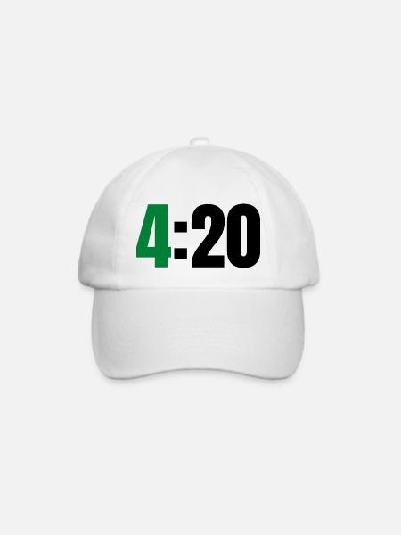 4 20 - Baseballkappe - Weiß/Weiß
