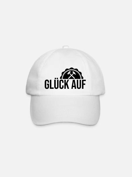 Glück auf - Baseballkappe - Weiß/Weiß