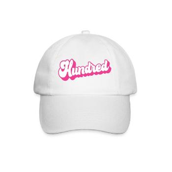 Hundert Frauen zum 100. Geburtstag sind 100 Jahre alt - Baseballkappe - Weiß/Weiß - Vorne