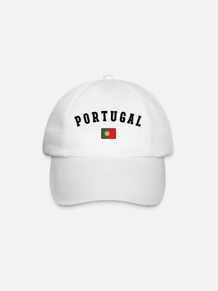 Flagge von Portugal, portugiesischer Stolz - Baseballkappe - Weiß/Weiß