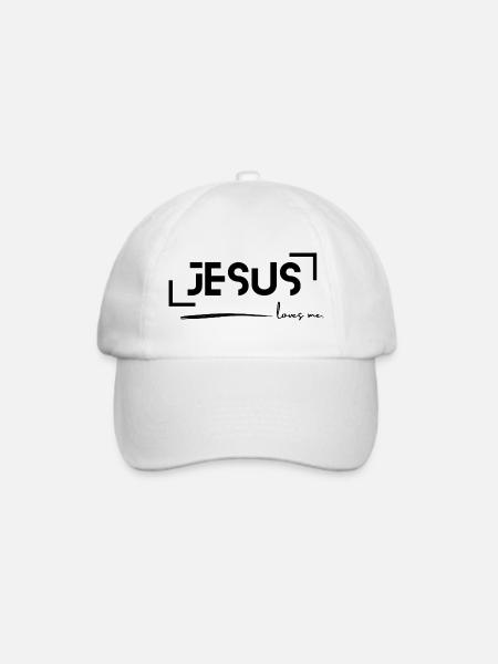 Jesus liebt mich - Baseballkappe - Weiß/Weiß