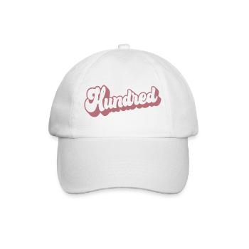 Hundert Frauen zum 100. Geburtstag sind 100 Jahre alt - Baseballkappe - Weiß/Weiß - Vorne