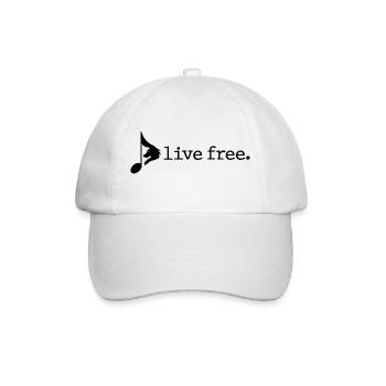 Live freies Logo - Baseballkappe - Weiß/Weiß - Vorne