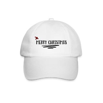 Merry Christmas - Baseballkappe - Weiß/Weiß - Vorne