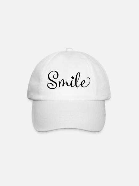 Smile - Baseballkappe - Weiß/Weiß