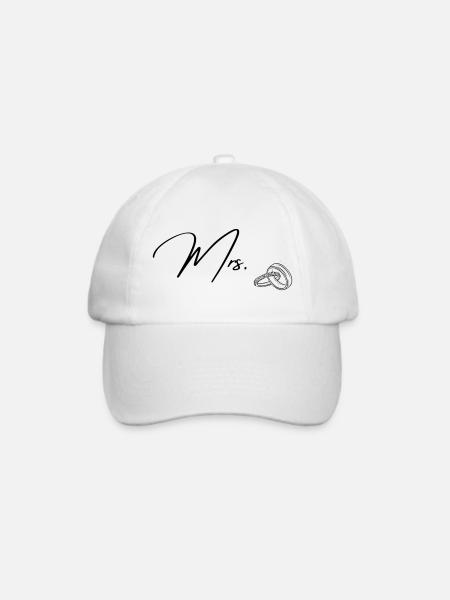 Mrs. - Baseballkappe - Weiß/Weiß
