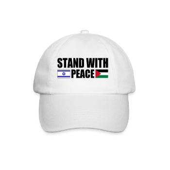 Stand with peace israel free palestine - Baseballkappe - Weiß/Weiß - Vorne