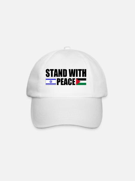 Stand with peace israel free palestine - Baseballkappe - Weiß/Weiß
