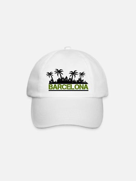 barcelona - Baseballkappe - Weiß/Weiß