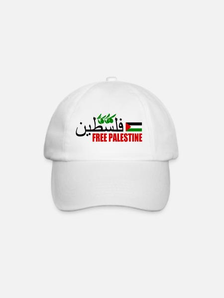 Free palestine فلسطين - Baseballkappe - Weiß/Weiß