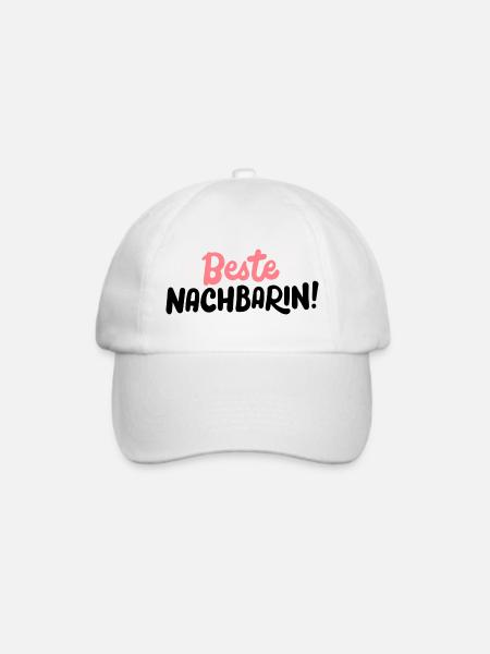 Beste Nachbarin - Baseballkappe - Weiß/Weiß