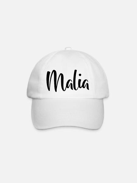 Name - Malia - Baseballkappe - Weiß/Weiß