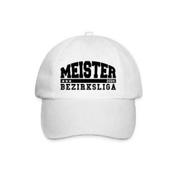 Meister 2024 Bezirksliga Aufstieg Fußball - Baseballkappe - Weiß/Weiß - Vorne