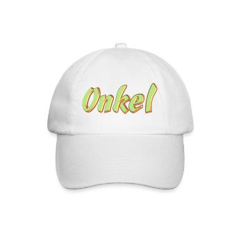 Kosename Onkel 3DStyle - Baseballkappe - Weiß/Weiß - Vorne