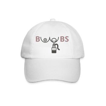 BOOBS - Baseballkappe - Weiß/Weiß - Vorne