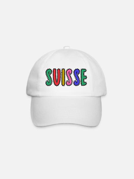 SCHWEIZ - Baseballkappe - Weiß/Weiß